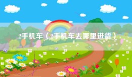 2手机车（2手机车去哪里进货）