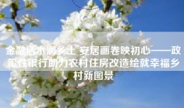 金融活水润乡土 安居画卷映初心——政策性银行助力农村住房改造绘就幸福乡村新图景