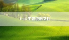Triple主题说明文档